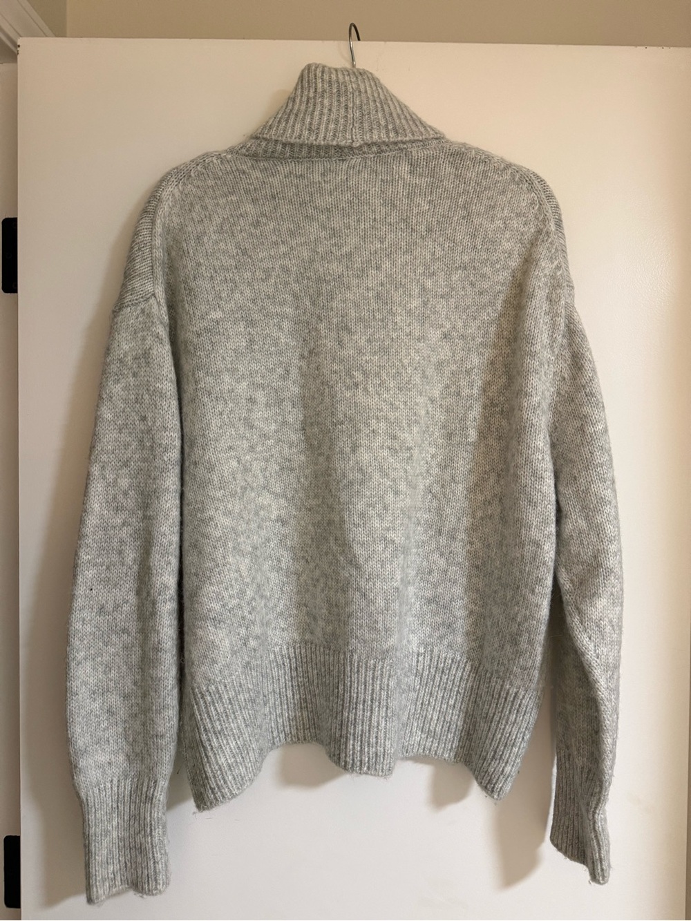 Zara High Collar Knit Sweater in Light Gray - Picture 3 of 5